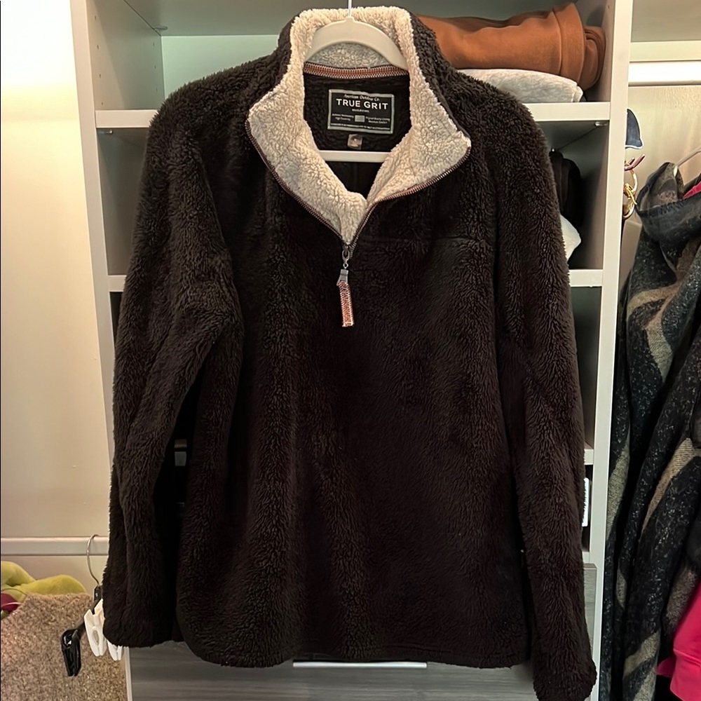True Grit Women's Black Sherpa Jacket